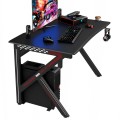 K-Shaped Gaming Desk with Cup Holder Headphone