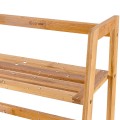 47.5 Inch 4-Tier Multifunctional Bamboo Bookcase Storage Stand Rack - Gallery View 10 of 11
