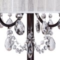 Elegant Sheer Shade Floor Lamp with Hanging Crystal LED Bulbs