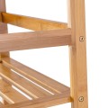 47.5 Inch 4-Tier Multifunctional Bamboo Bookcase Storage Stand Rack - Gallery View 11 of 11