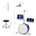 5 Pieces Junior Drum Set with 5 Drums - Gallery View 14 of 20