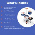 5 Pieces Junior Drum Set with 5 Drums - Gallery View 19 of 20