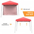 10 x 10 Feet Pop Up Tent Slant Leg Canopy with Roll-up Side Wall - Gallery View 45 of 60