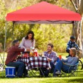 10 x 10 Feet Pop Up Tent Slant Leg Canopy with Roll-up Side Wall - Gallery View 37 of 60