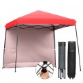 10 x 10 Feet Pop Up Tent Slant Leg Canopy with Roll-up Side Wall - Gallery View 39 of 60