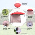 10 x 10 Feet Pop Up Tent Slant Leg Canopy with Roll-up Side Wall - Gallery View 46 of 60
