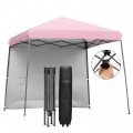 10 x 10 Feet Pop Up Tent Slant Leg Canopy with Roll-up Side Wall - Gallery View 25 of 60