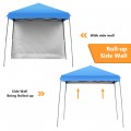 10 x 10 Feet Pop Up Tent Slant Leg Canopy with Roll-up Side Wall - Gallery View 9 of 60