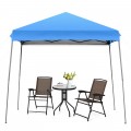 10 x 10 Feet Pop Up Tent Slant Leg Canopy with Roll-up Side Wall - Gallery View 7 of 60