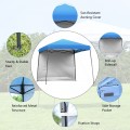 10 x 10 Feet Pop Up Tent Slant Leg Canopy with Roll-up Side Wall - Gallery View 12 of 60
