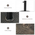 22Lbs Patio Resin Umbrella Base with Wicker Style for Outdoor Use - Gallery View 5 of 12