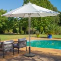 22Lbs Patio Resin Umbrella Base with Wicker Style for Outdoor Use - Gallery View 1 of 12