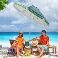 6.5 Feet Beach Umbrella with Sun Shade and Carry Bag without Weight Base - Gallery View 12 of 34