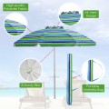 6.5 Feet Beach Umbrella with Sun Shade and Carry Bag without Weight Base - Gallery View 16 of 34