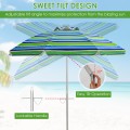 6.5 Feet Beach Umbrella with Sun Shade and Carry Bag without Weight Base - Gallery View 23 of 34