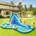 Inflatable Water Slide Kids Bounce House with Water Cannons and Hose Without Blower - Gallery View 1 of 11