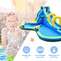 Inflatable Water Slide Kids Bounce House with Water Cannons and Hose Without Blower