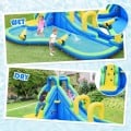 Inflatable Water Slide Kids Bounce House with Water Cannons and Hose Without Blower - Gallery View 10 of 11