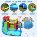 Inflatable Bounce House Splash Pool with Water Climb Slide Blower Included - Gallery View 5 of 9