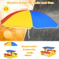 Kids Picnic Folding Table and Bench Set with Umbrella - Gallery View 9 of 22