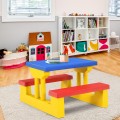 Kids Picnic Folding Table and Bench Set with Umbrella - Gallery View 7 of 22
