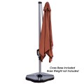 10 Feet 360° Tilt Aluminum Square Patio Umbrella without Weight Base - Gallery View 55 of 80