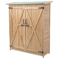 64 Inch Wooden Storage Shed Outdoor Fir Wood Cabinet - Gallery View 3 of 11