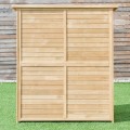 64 Inch Wooden Storage Shed Outdoor Fir Wood Cabinet - Gallery View 6 of 11