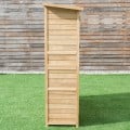 64 Inch Wooden Storage Shed Outdoor Fir Wood Cabinet - Gallery View 7 of 11