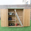 64 Inch Wooden Storage Shed Outdoor Fir Wood Cabinet - Gallery View 2 of 11