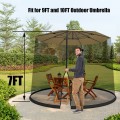 9 -10 Feet Outdoor Umbrella Table Screen Mosquito Bug Insect Net - Gallery View 4 of 10