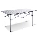 Aluminum Roll Up Folding Camping Rectangle Picnic Table - Gallery View 4 of 13