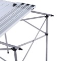 Aluminum Roll Up Folding Camping Rectangle Picnic Table - Gallery View 9 of 13