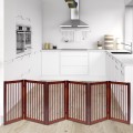 36-inch Configurable Folding Wood Pet Dog Safety Fence with Gate
