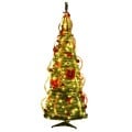 6 Feet Pre-lit Spruce Christmas Tree with Light and Ribbon - Gallery View 4 of 10