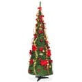 6 Feet Pre-lit Spruce Christmas Tree with Light and Ribbon - Gallery View 5 of 10