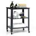 3-Tier Kitchen Utility  Industrial Cart with Storage - Gallery View 6 of 24