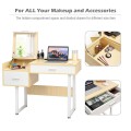 Makeup Table Writing Desk with Flip Top Mirror - Gallery View 9 of 12