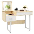 Makeup Table Writing Desk with Flip Top Mirror - Gallery View 6 of 12