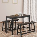 4 pcs Solid Wood Counter Height Dining Table Set - Gallery View 11 of 11