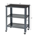 3-Tier Kitchen Utility  Industrial Cart with Storage - Gallery View 12 of 24
