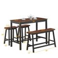 4 pcs Solid Wood Counter Height Dining Table Set - Gallery View 8 of 11