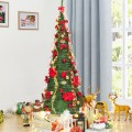 6 Feet Pre-lit Spruce Christmas Tree with Light and Ribbon - Gallery View 2 of 10