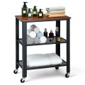 3-Tier Kitchen Utility  Industrial Cart with Storage - Gallery View 17 of 24