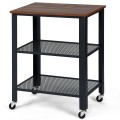 3-Tier Kitchen Utility  Industrial Cart with Storage - Gallery View 19 of 24