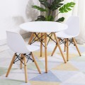 Kids Modern Dining Table Set with 2 Armless Chairs