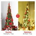 6 Feet Pre-lit Spruce Christmas Tree with Light and Ribbon - Gallery View 8 of 10