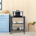 3-Tier Kitchen Utility  Industrial Cart with Storage - Gallery View 3 of 24