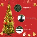 6 Feet Pre-lit Spruce Christmas Tree with Light and Ribbon - Gallery View 6 of 10