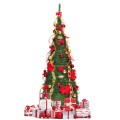 6 Feet Pre-lit Spruce Christmas Tree with Light and Ribbon